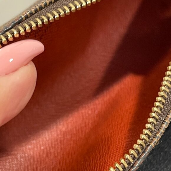 Louis Vuitton Papillon Pouch Mini Hand Bag Damier Ebene Brown (JB1285) - Picture 7 of 8